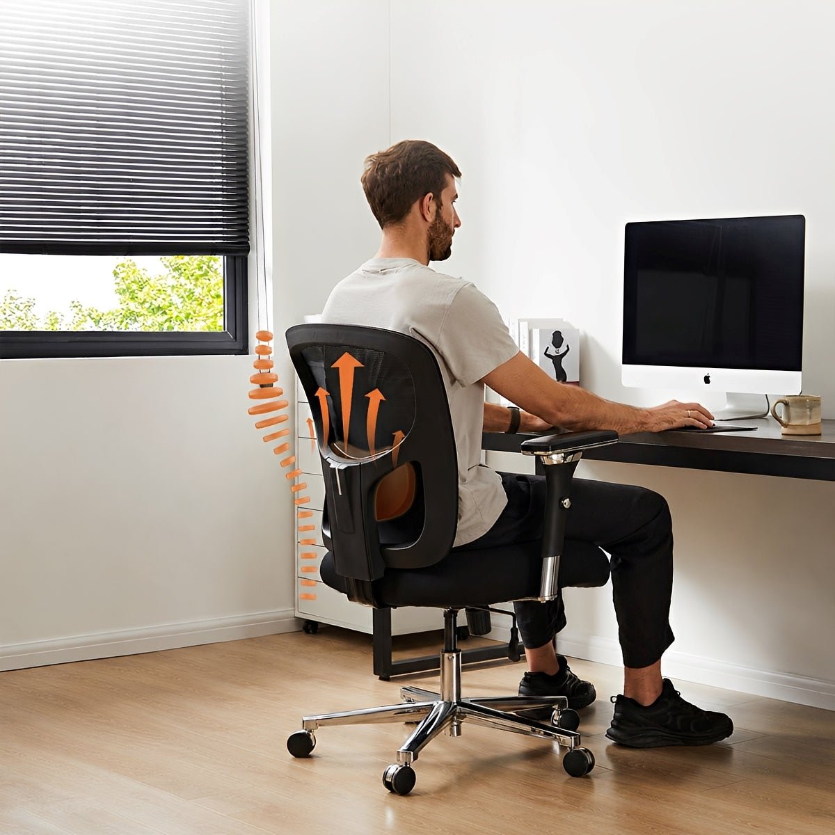 Heavy Duty Mesh Ergonomic Office Chair for Big and Tall - Flyachilles