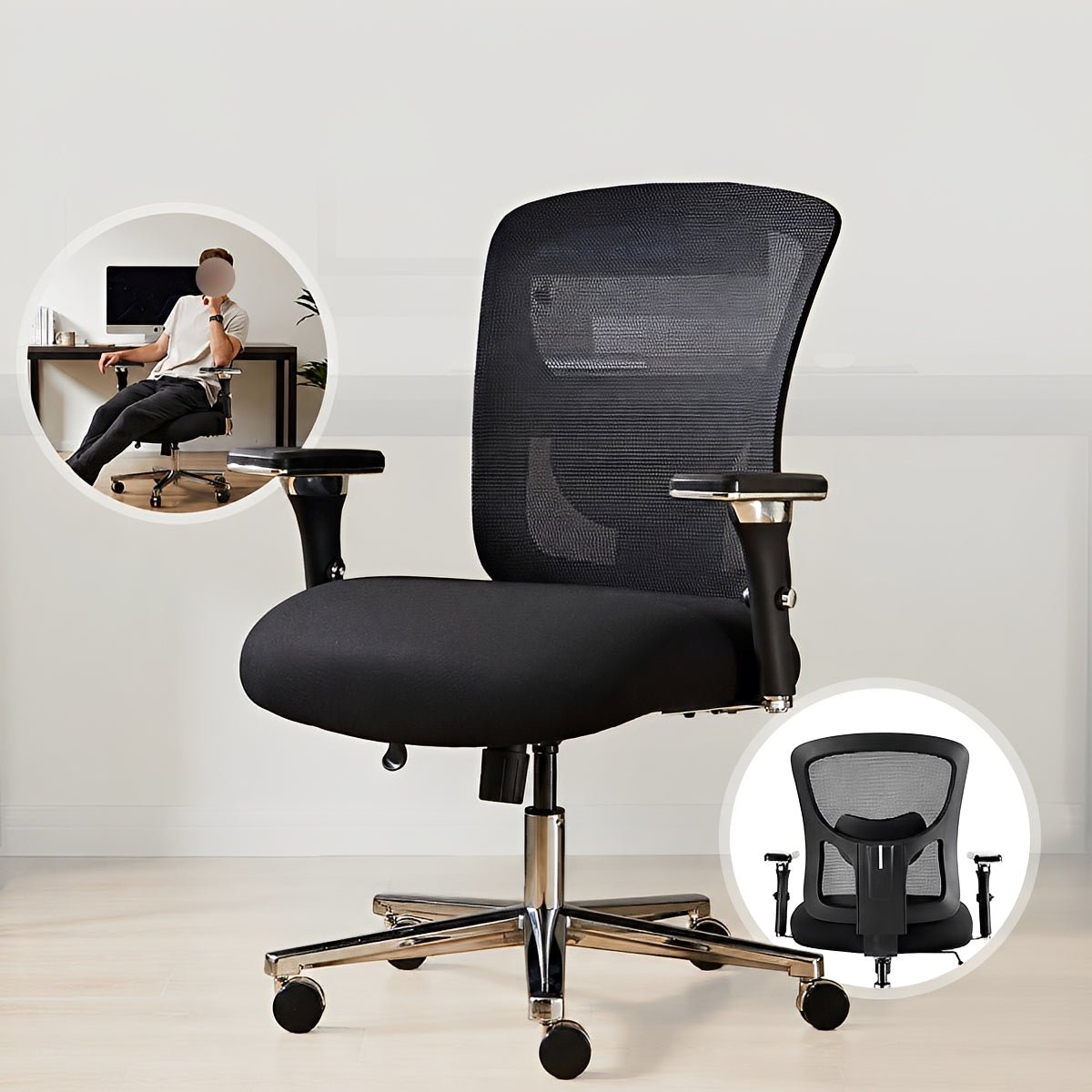 Heavy Duty Mesh Ergonomic Office Chair for Big and Tall - Flyachilles