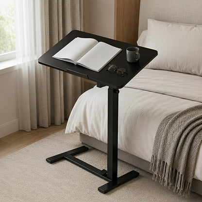 Height-Adjustable Bedside Table on Wheels – Portable - Flyachilles