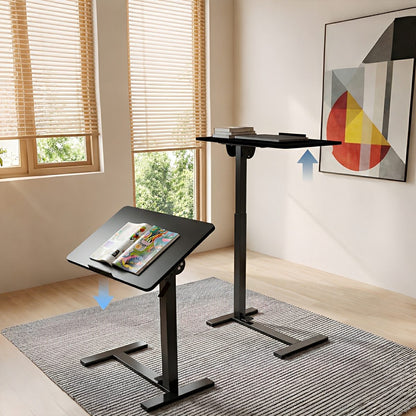 Height-Adjustable Bedside Table on Wheels – Portable - Flyachilles