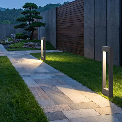 Hollow Square Waterproof LED Black Modern Outdoor Lawn Light Post Lights - Flyachilles