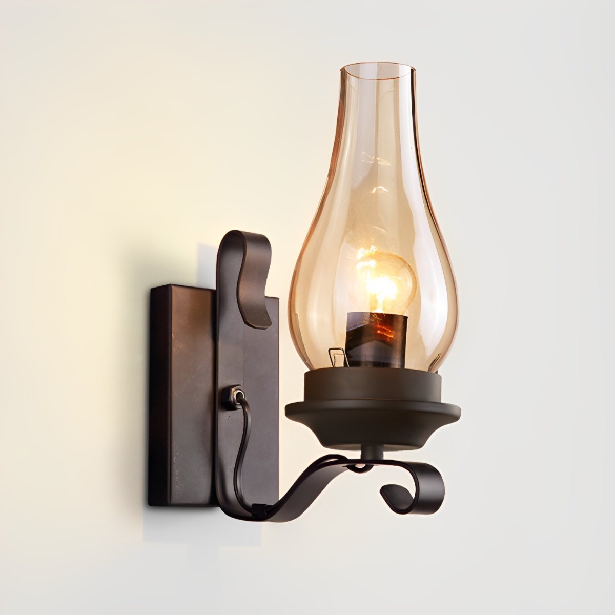 Indoor Industrial LED Kerosene Oil Lamp Wall Sconces - Flyachilles