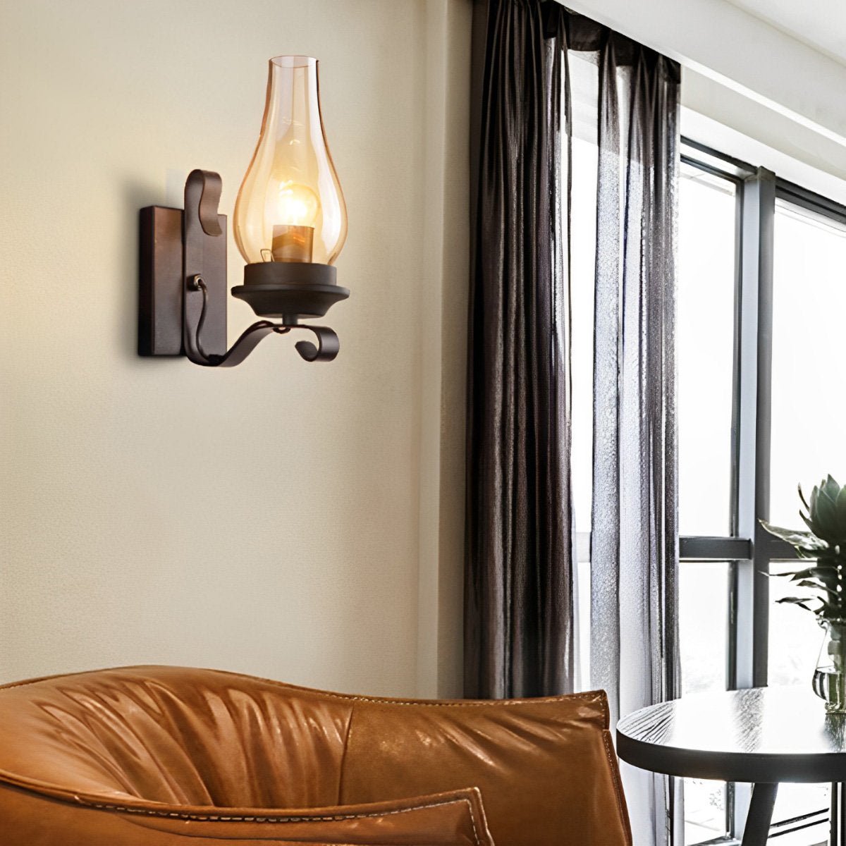 Indoor Industrial LED Kerosene Oil Lamp Wall Sconces - Flyachilles