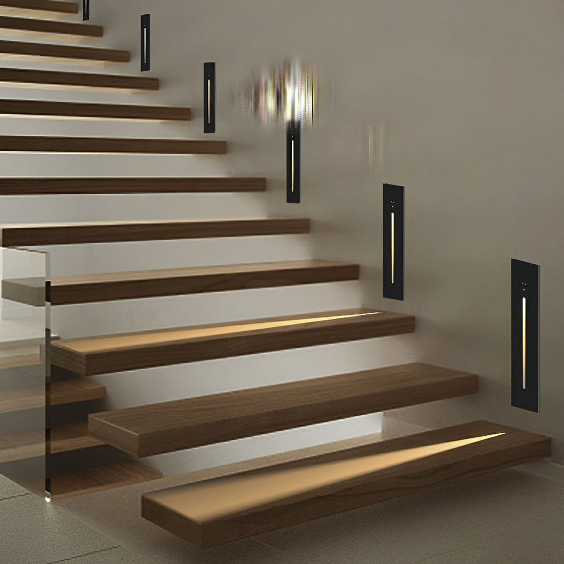Indoor Minimalist Motion Sensor LED Recessed Stairway Wall Lights - Flyachilles