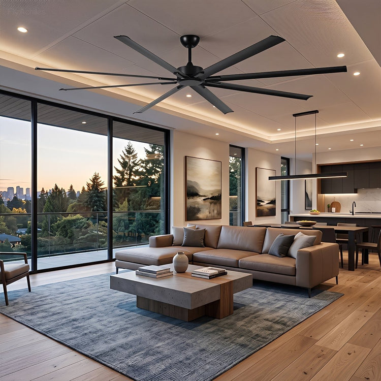 Large Modern Industrial DC Motor Oversized Commercial Ceiling Fan - Flyachilles