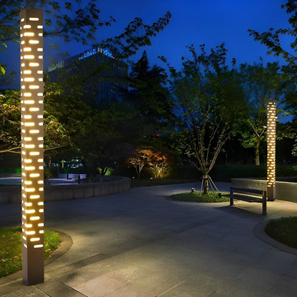 LED Courtyard Lamp Characteristic Hollow Process Square Lawn Post Light - Flyachilles