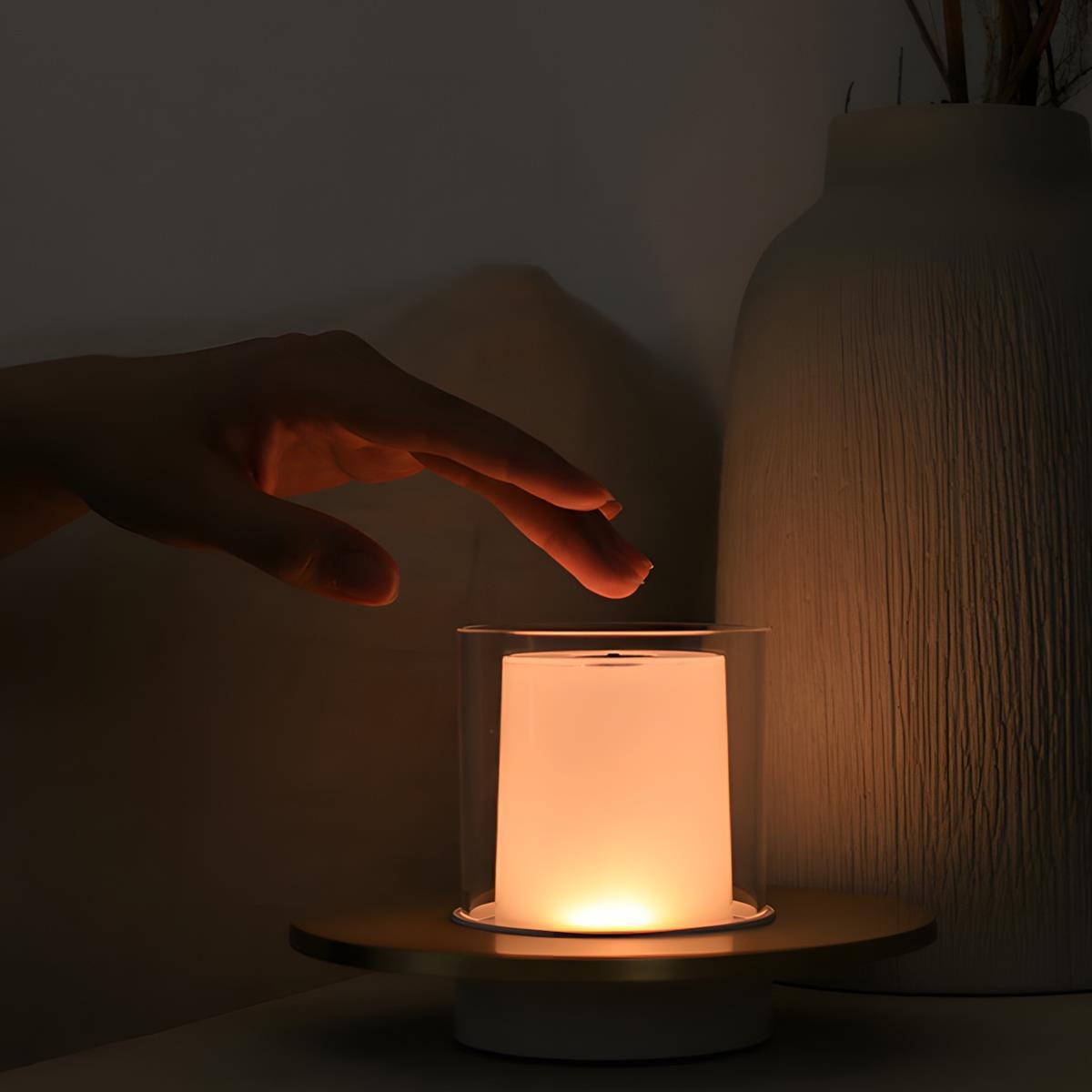 Sensitive Touch Led Creative LED Dimmable Touch Sensitive Rechargeable Table Lamp Night ...