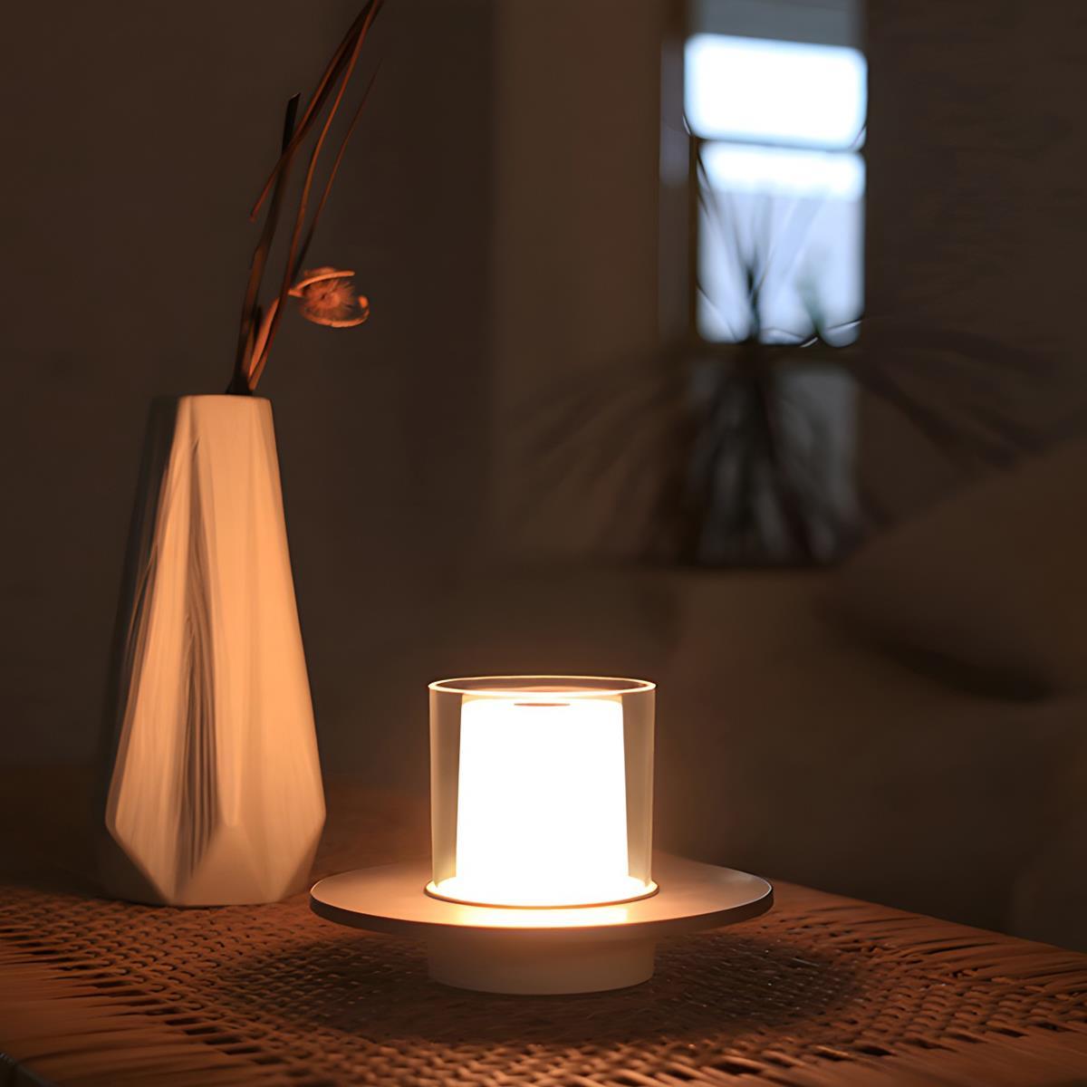 Sensitive Touch Led Creative LED Dimmable Touch Sensitive Rechargeable Table Lamp Night ...