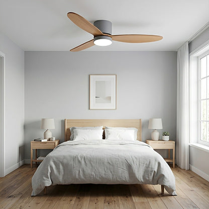 LED Inverter Silent White Low Floor DC Motor Simple Ceiling Fan Light - Flyachilles