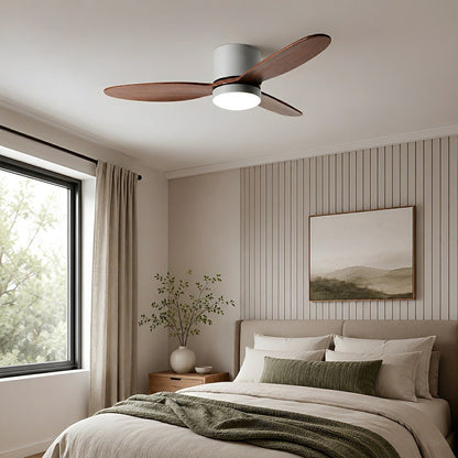 LED Inverter Silent White Low Floor DC Motor Simple Ceiling Fan Light - Flyachilles