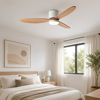 LED Inverter Silent White Low Floor DC Motor Simple Ceiling Fan Light - Flyachilles