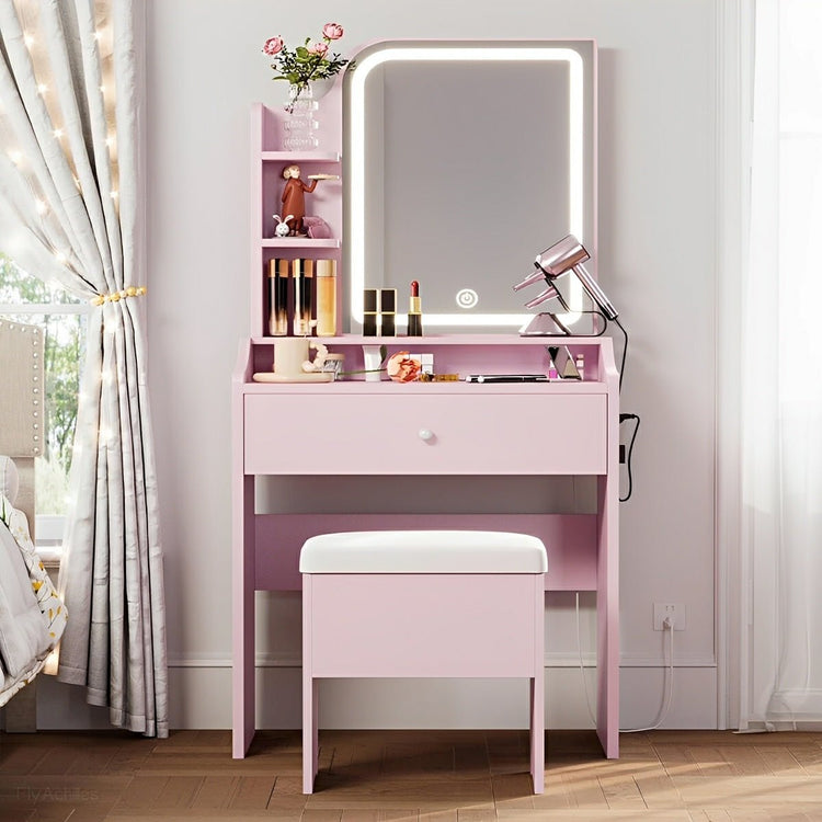 LED Makeup Vanity Table – 3-Color Temperature Light - Flyachilles