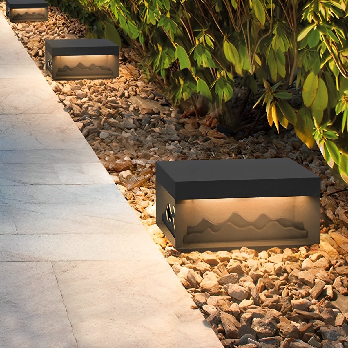 LED Square Column Post Lights Modern Garden - Flyachilles