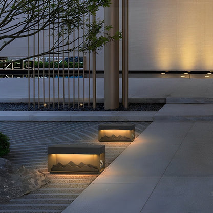 LED Square Column Post Lights Modern Garden - Flyachilles