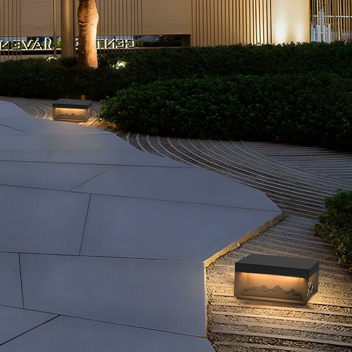 LED Square Column Post Lights Modern Garden - Flyachilles