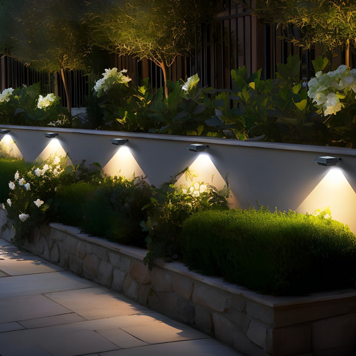 LED Square Waterproof Solar Outdoor Wall Lights - Flyachilles