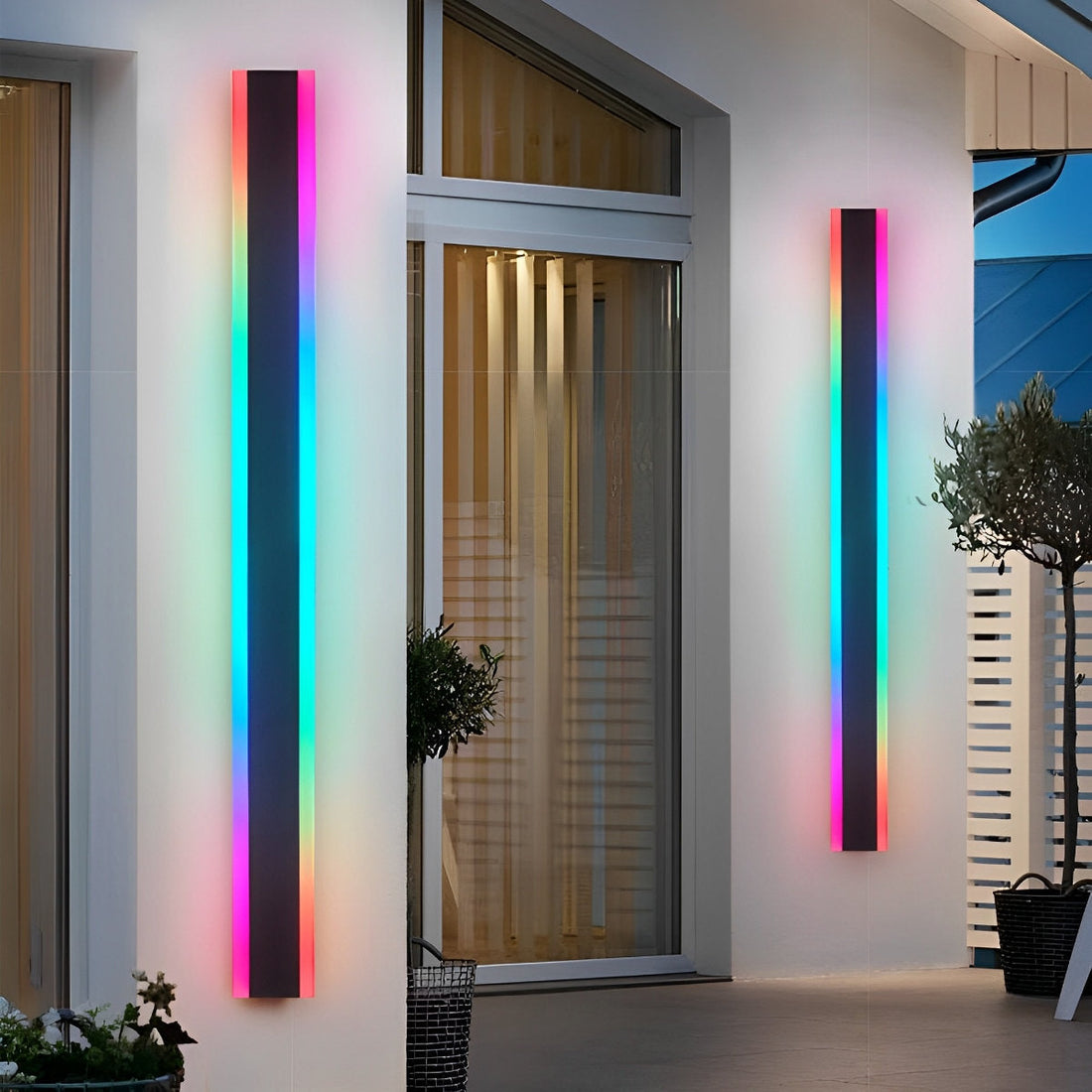 Long Strip Waterproof LED RGB Multi Color Modern Outdoor Sconces - Flyachilles