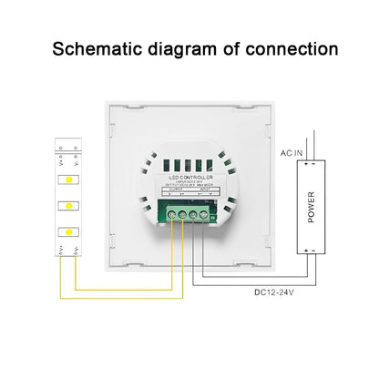 Low Voltage DC 12/24V Led Light Dimmer PWM Wall Switch Controller - Flyachilles