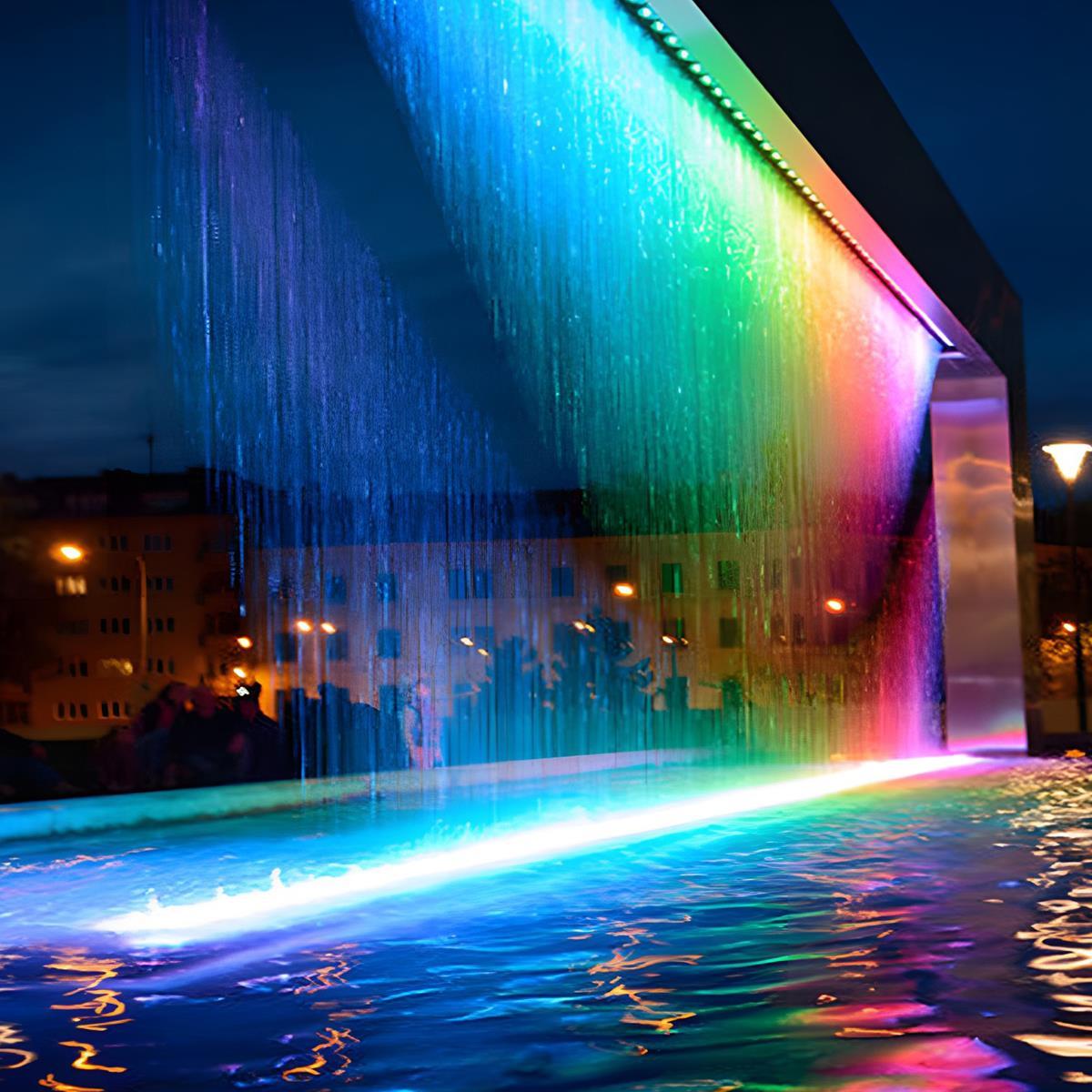 Low Voltage Waterproof Outdoor Recessed LED Wall Washer Lights RGB Dimmable DC24V 39.37&