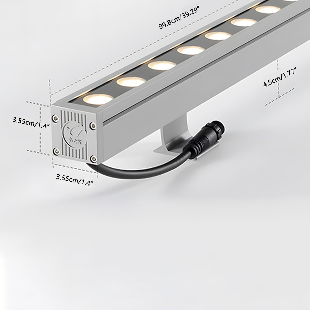 Low Voltage Waterproof Outdoor Recessed LED Wall Washer Lights RGB Dimmable DC24V 39.37&