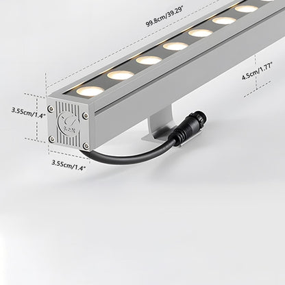 Low Voltage Waterproof Outdoor Recessed LED Wall Washer Lights RGB Dimmable DC24V 39.37&