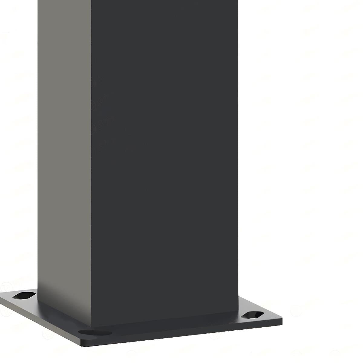 Mecha Modern Ash Black Rectangle LED Column Outdoor Post Lights - Flyachilles