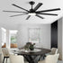Mid - Century 8 - Blade Scandinavian Ceiling Fan with Full - Spectrum LED Light - Flyachilles
