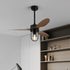 Mid - Century Modern DC Motor Reverse Ceiling Fan - with Lanterns Light - Flyachilles