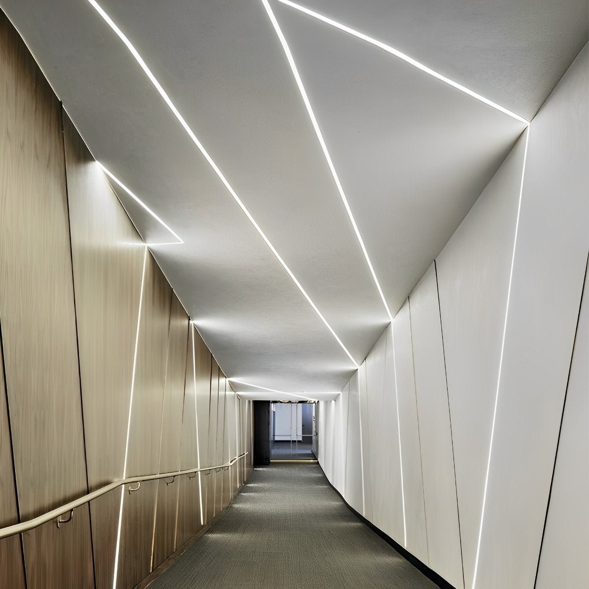 Hidden Linear Led Bright Modern Minimalist Ultra Thin Sky Line Recessed LED Strip Lights ...