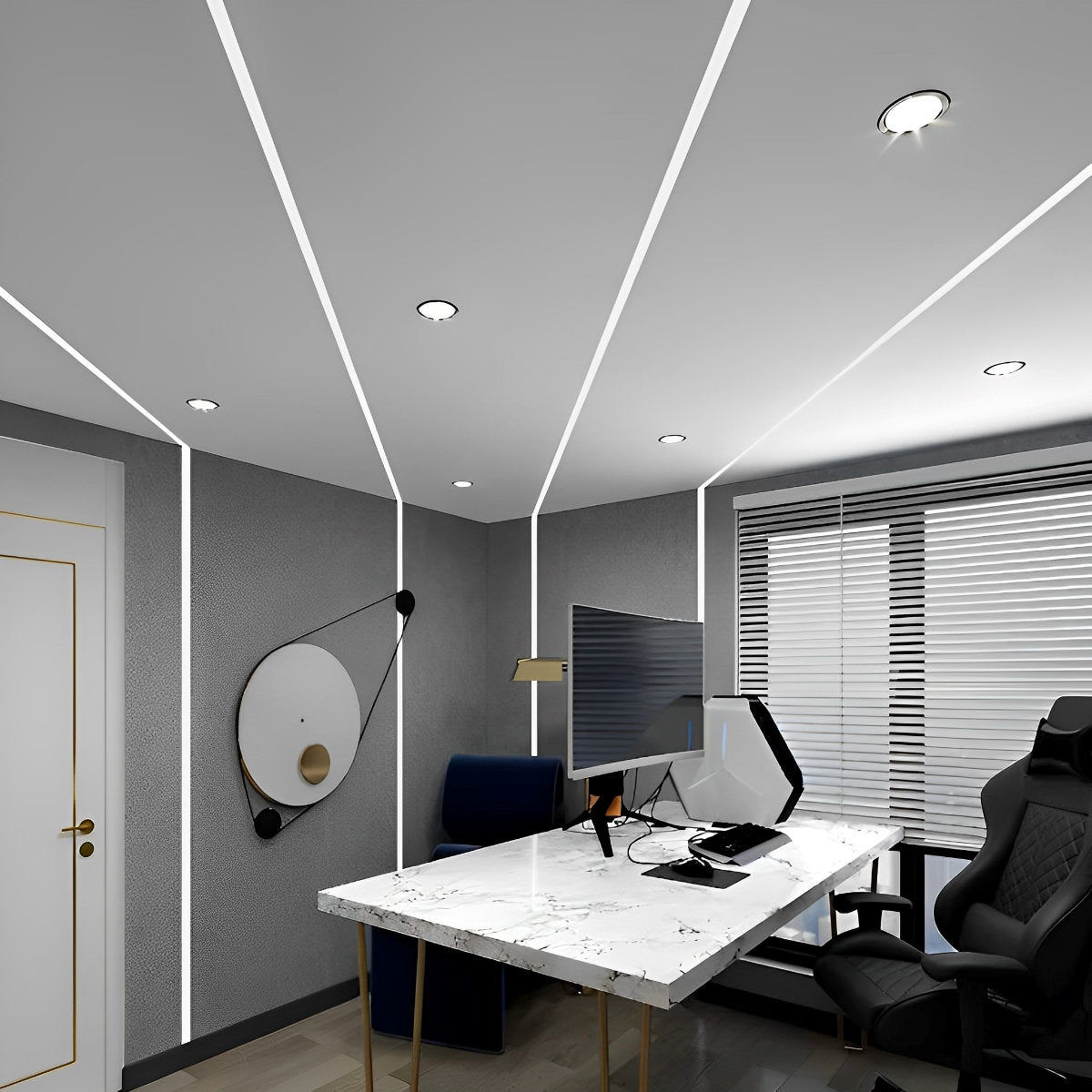 Mini Recessed Invisible LED Strip Linear Lights Under Cabinet Lighting - Flyachilles