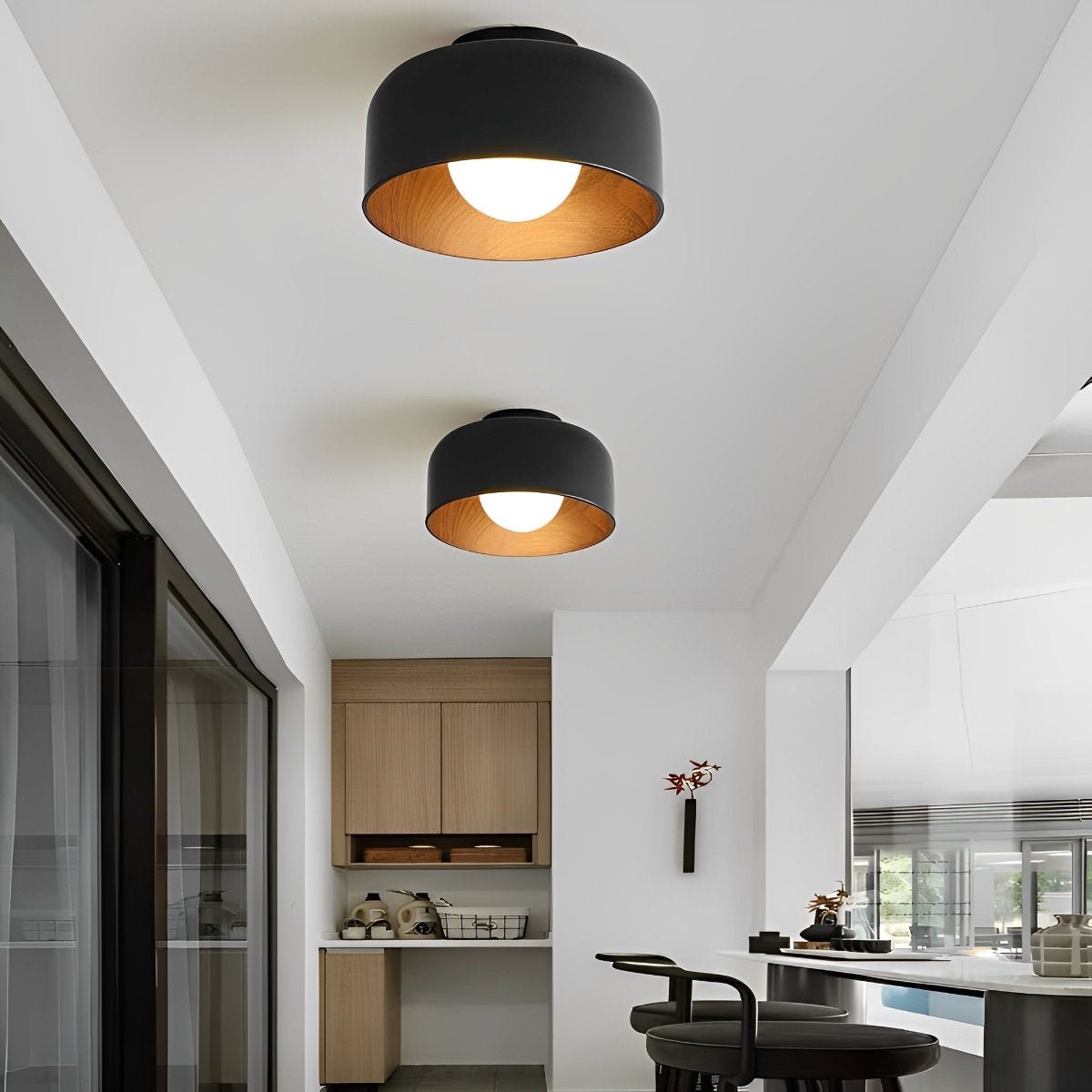 Minimalist Bowl LED Ceiling Light Flush Mount Lighting Chandelier - Flyachilles