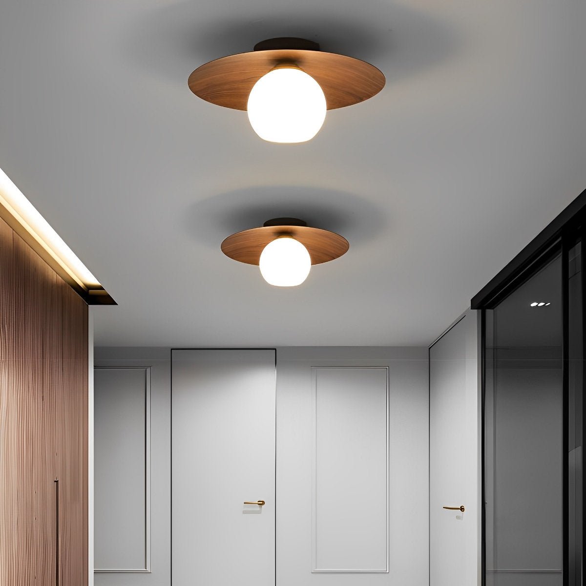 Minimalist Bowl LED Ceiling Light Flush Mount Lighting Chandelier - Flyachilles