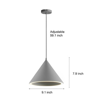 Minimalist Conical LED Macaron Color Pendant Light Island Lighting Chandelier - Flyachilles