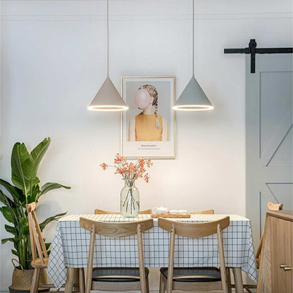 Minimalist Conical LED Macaron Color Pendant Light Island Lighting Chandelier - Flyachilles