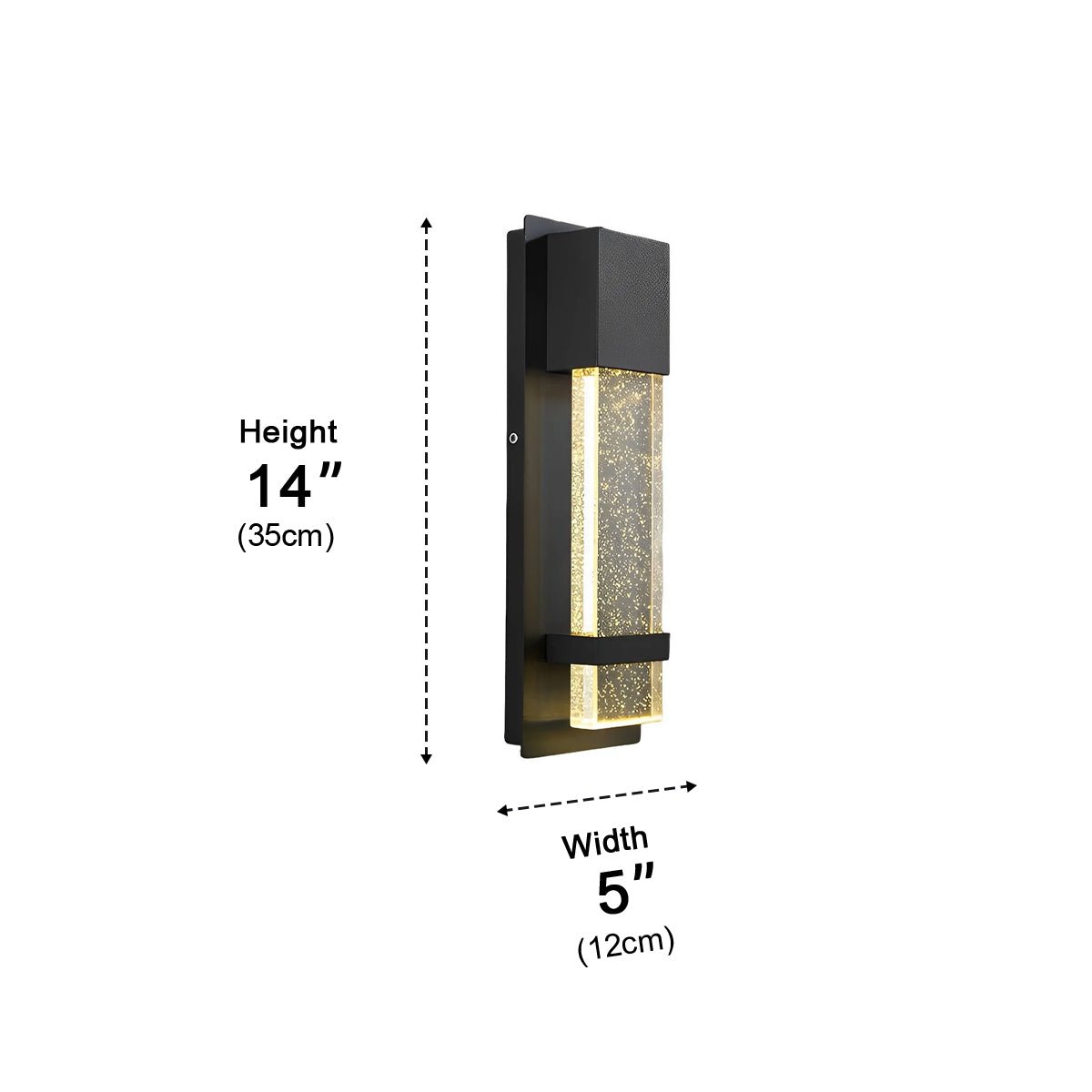Minimalist Crystal Bubble Glass Waterproof LED Motion Sensor Wall Lamp - Flyachilles