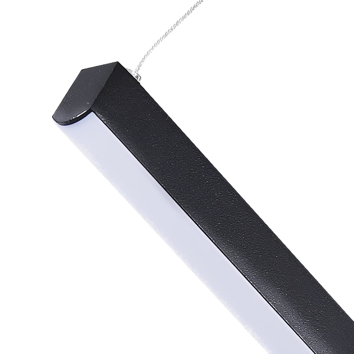 Minimalist Geometric Tiered Strip Dimming LED Black Modern Chandelier - Flyachilles