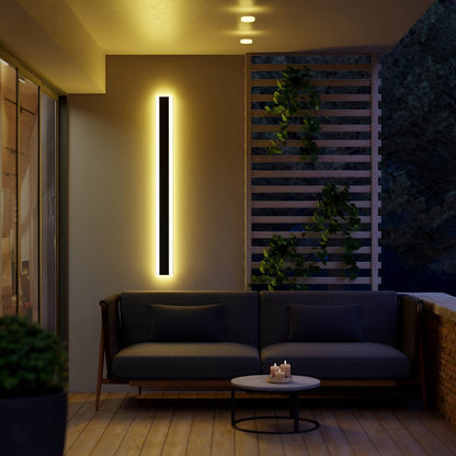 Minimalist Line Outdoor Waterproof LED Garden Wall Sconces - Flyachilles