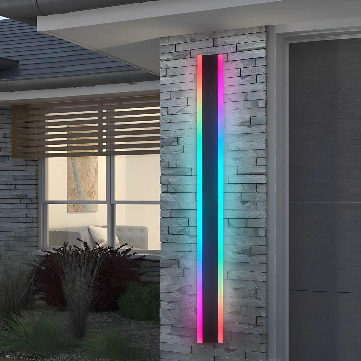 Minimalist Line Outdoor Waterproof LED Garden Wall Sconces - Flyachilles