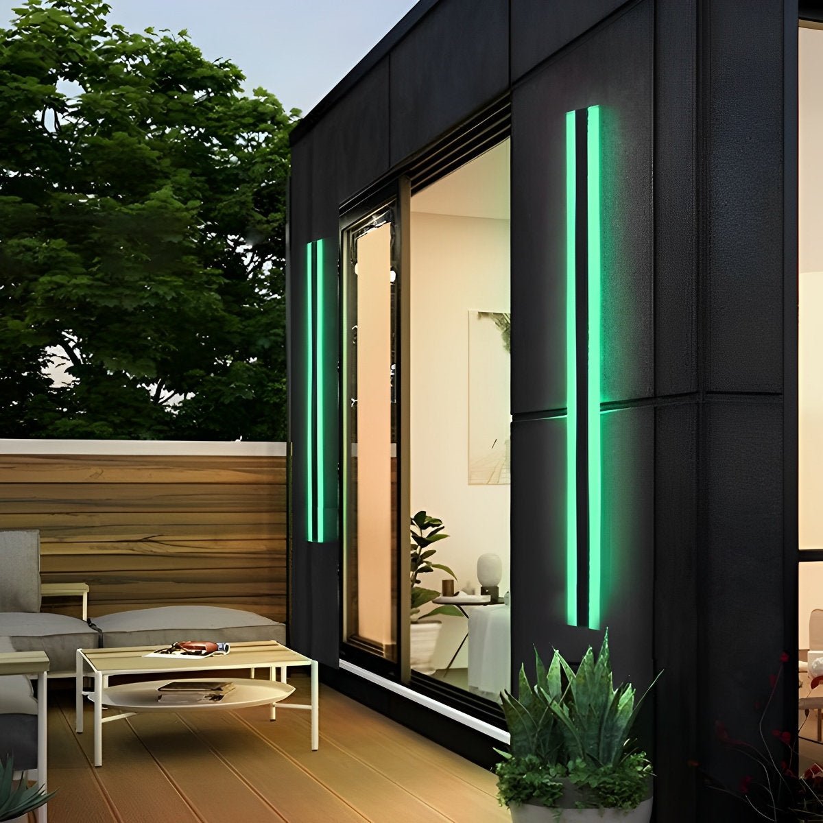 Minimalist Line Outdoor Waterproof LED Garden Wall Sconces - Flyachilles