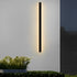 Minimalist Long Strip LED Waterproof Black Modern Solar Wall Light - Flyachilles