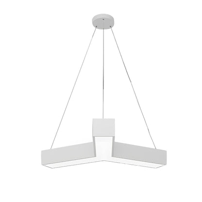 Minimalist Modern Geometric Y - Shaped Office Chandelier LED Hanging Ceiling Lighting - Flyachilles