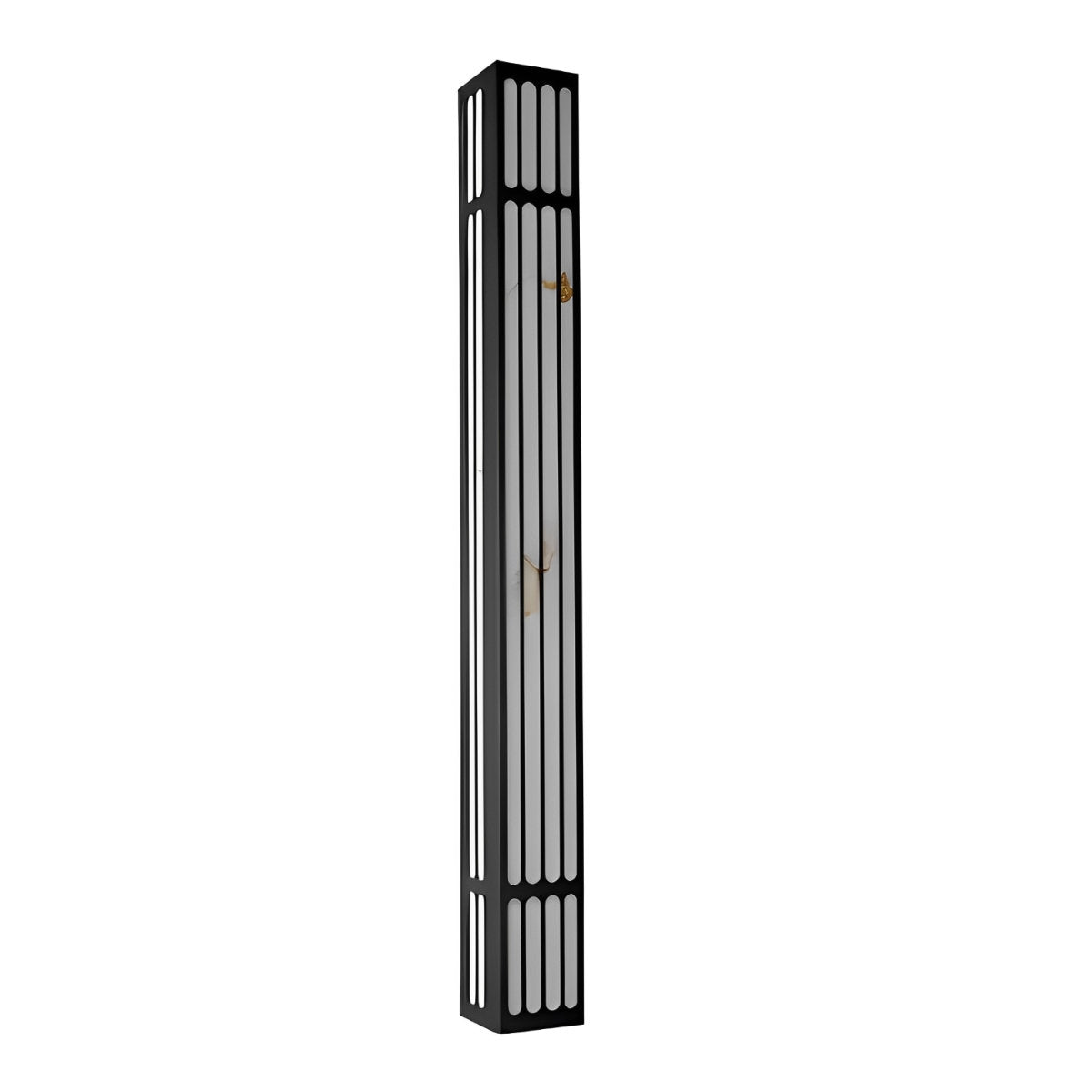 Minimalist Modern Linear Rectangular Waterproof Black Outdoor Wall Sconce - Flyachilles