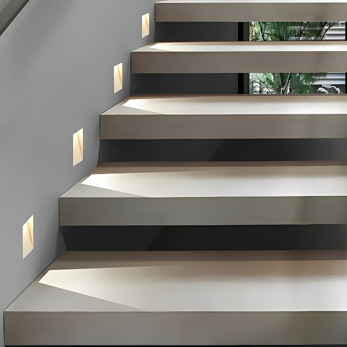 Minimalist Motion Sensor LED Recessed Stairway Lights Step Light - Flyachilles