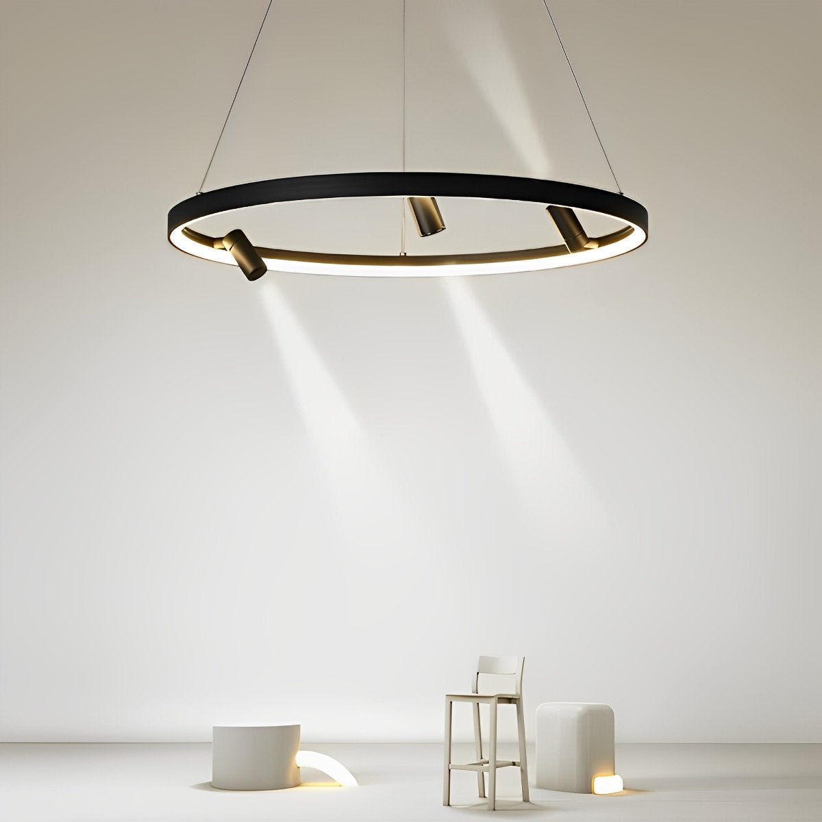 Minimalist Round Ring Creative LED Chandelier Hanging Lamp - Flyachilles