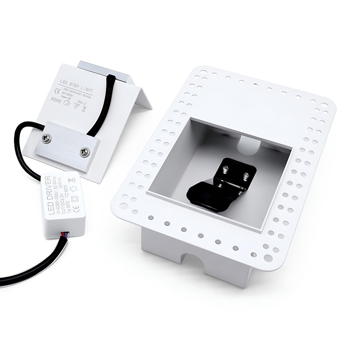 Minimalist Square LED Recessed Stairway Wall Light - Flyachilles