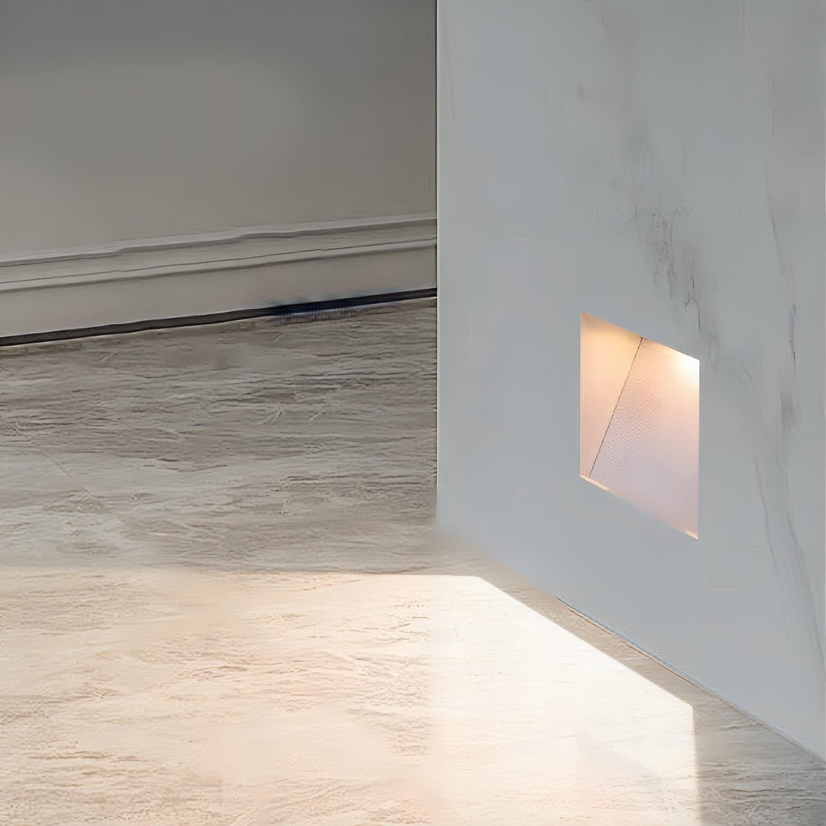 Minimalist Square LED Recessed Stairway Wall Light - Flyachilles