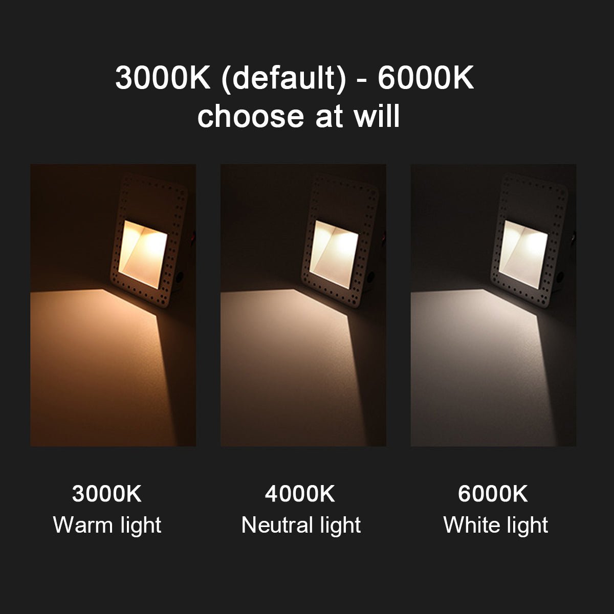 Minimalist Square LED Recessed Stairway Wall Light - Flyachilles