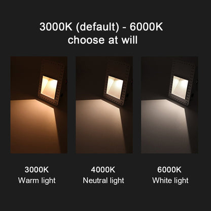 Minimalist Square LED Recessed Stairway Wall Light - Flyachilles