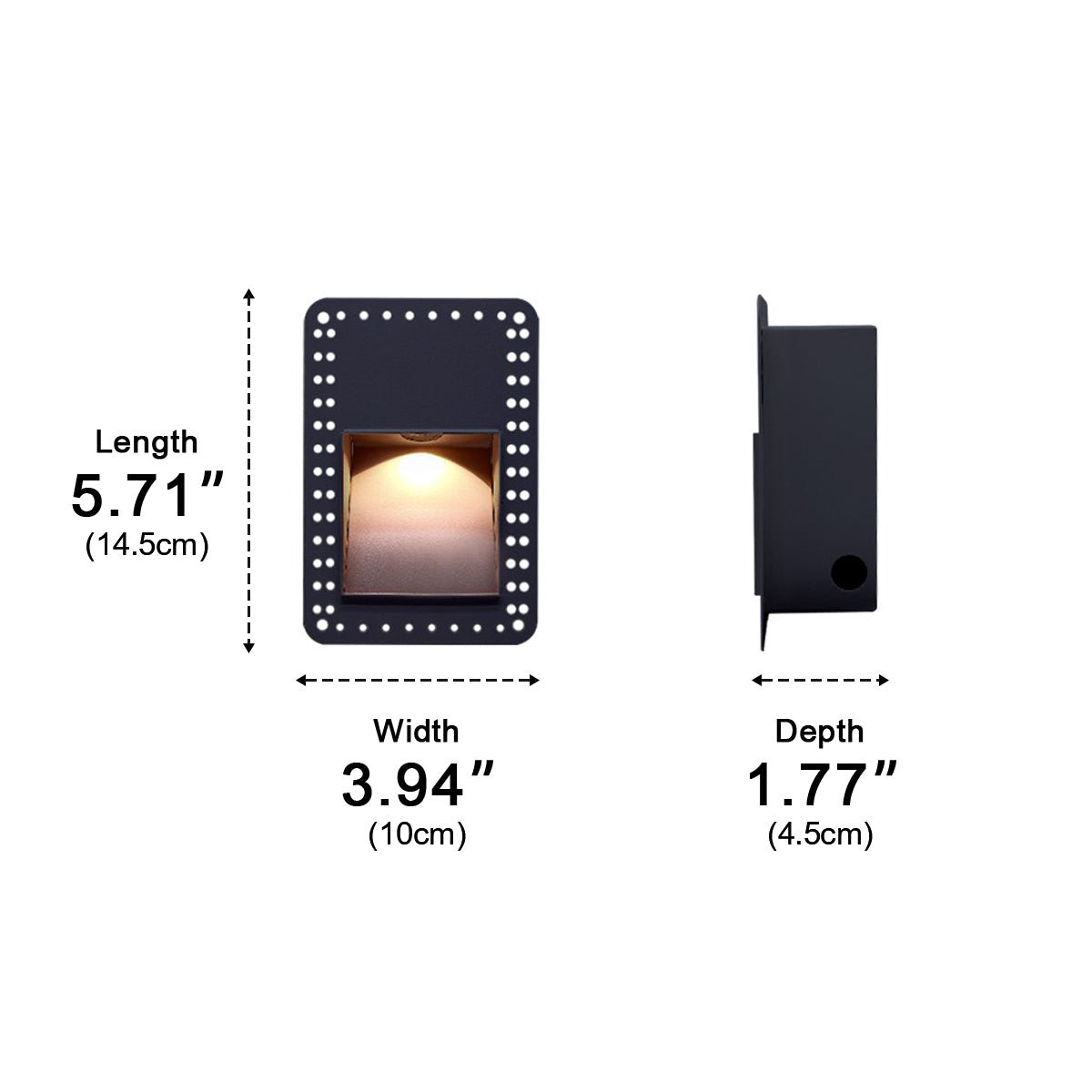 Minimalist Square LED Recessed Stairway Wall Light - Flyachilles
