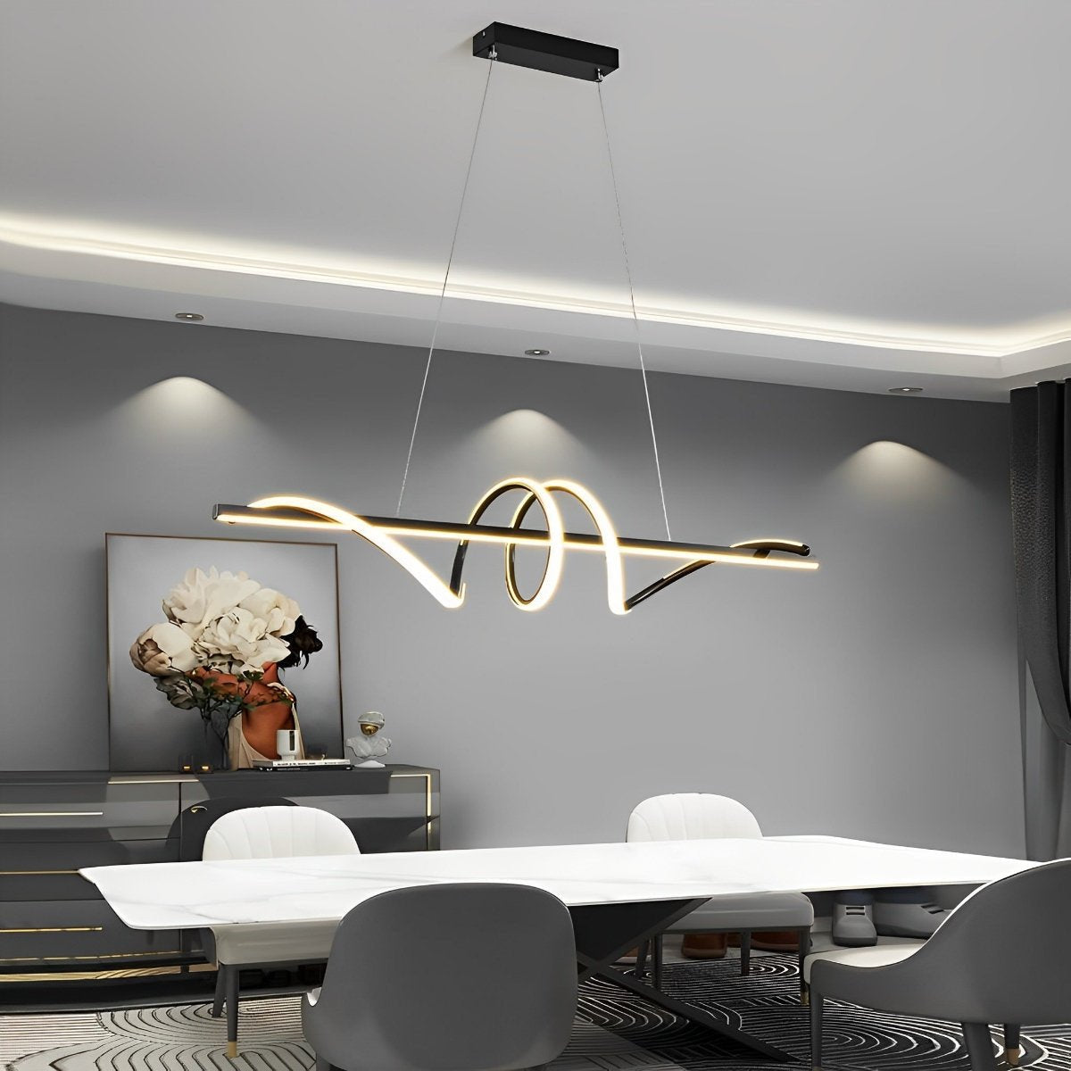 Minimalist Strip LED Stepless Dimming Pendant Lighting Ceiling Lighting - Flyachilles